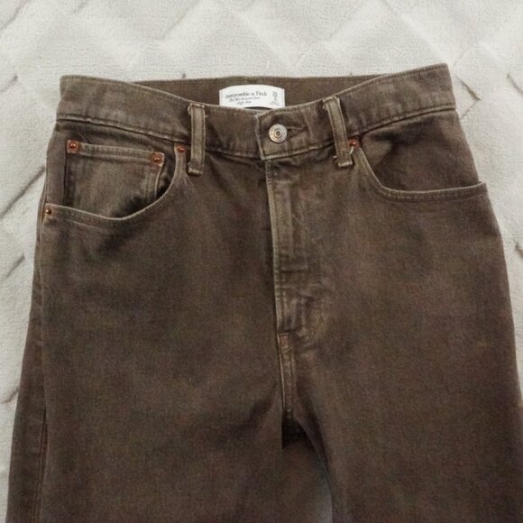 Abercrombie & Fitch 90s Relaxed Fit High Rise Jean Womens 26 Rigid Denim - Picture 2 of 10